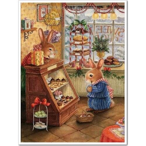 Oneroom Dmc Cross stitch series Home decoration 14/16/18/28 Diy Needlework kits embroidery Cross stitch kit Rabbits