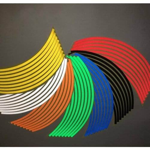 Strips Motorcycle Car Wheel Sticker Reflective Rim Stripe Tape Bike Motorcycle Stickers Modified Wheel Stickers 18 Inch Tire