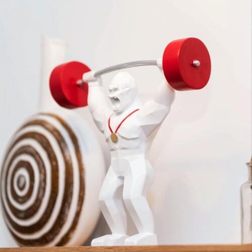 Resin Big King Kong Statue Animal Simulation Crafts Lift Sculpture Ornament Orlinski Gorilla Figure Statue Living Room Home Deco