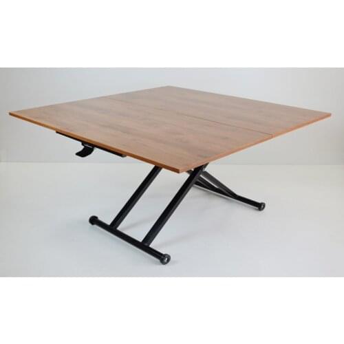 Modern Intelligent Coffee table Top table Mdf Walnut Bottom Mechanism Black Color coffe table