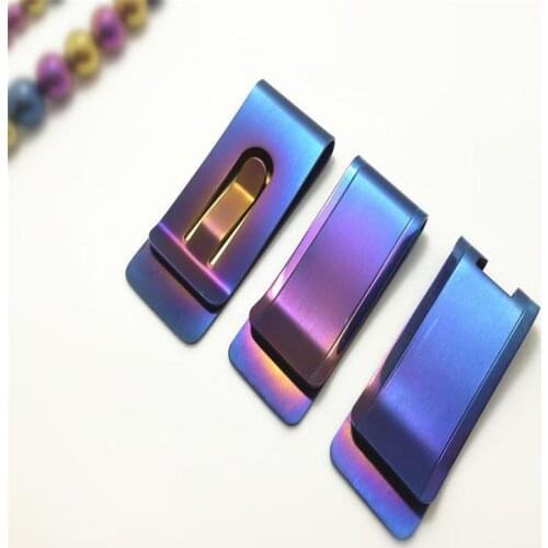 3types Titanium Money Clip Pocket Tools Metal Money Holder with Belt buckle and Bottle Opener EDC GEAR for Outdoor Camping