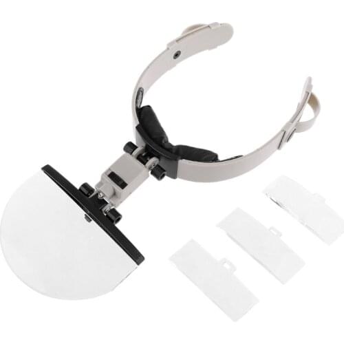 Large Lens Head Wearing Magnifying Glass w/ LED Magnifier 2X 3.5X 4.5X 5.5X T5UC
