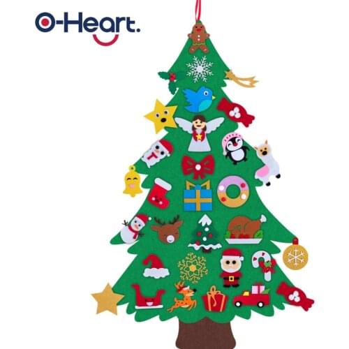 DIY Felt Christmas Tree with 31Pcs Ornaments Navidad 2021 New Year Gifts Door Wall Hanging Pendant Christmas Decorations for Hom