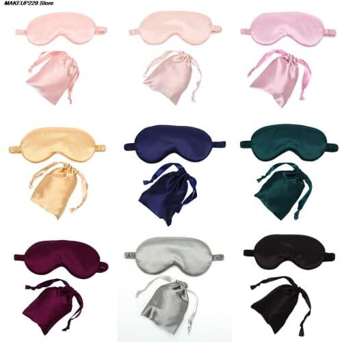 Women Imitated Silk Sleep Eye Mask Portable Travel Eyepatch Nap Eye Patch Rest Blindfold Eye Cover Night Eyeshade Sleeping Mask