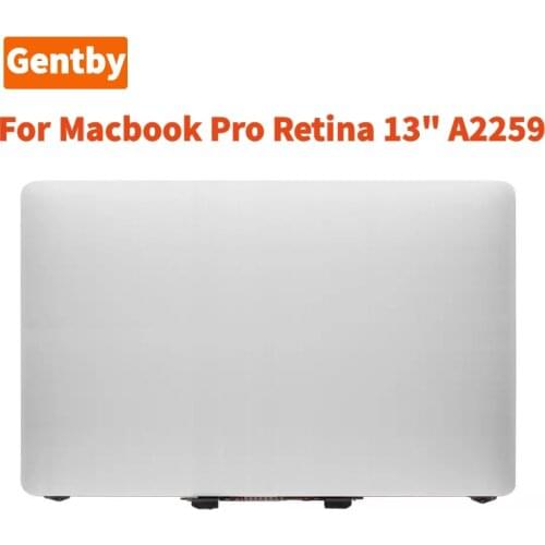 Gentby Brand New Space Gray Silver A2259 LCD Screen Display Assembly for Macbook 13" A2259 LCD Full Screen 2020 Year