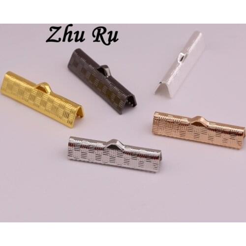 ZHU RU 10pcs/lot 25mm Vest buckle Design of striped stripes Gear buckle Clip shape For Jewelry Making DIY necklace Supplies