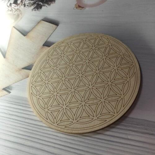 20pcs Wood Coaster Waterproof Cup Pads Drinking Mats For Home Decoration 10cm Round Tea Coaster