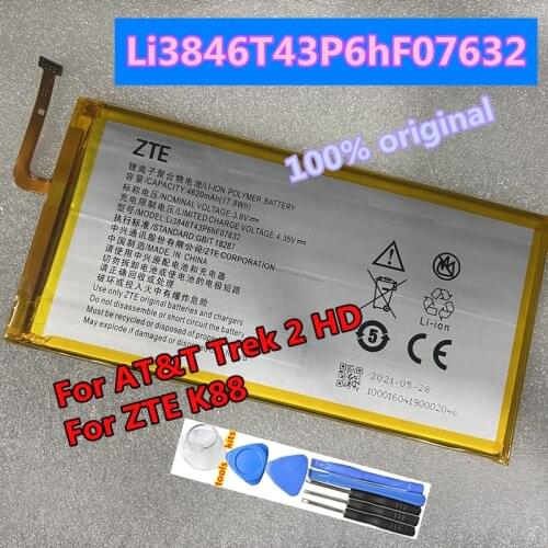 New Original 3.8V 4620mAh Li3846T43P6hF07632 For AT&T Trek 2 HD For ZTE K88 Battery