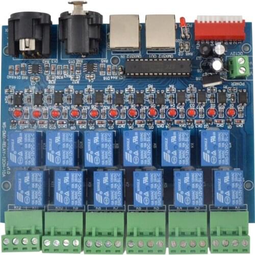 12CH Relay switch dmx512 Controller relay output WS-DMX-RELAY-12CH-10A DMX512 relay control,12 way relay switch(max 10A)