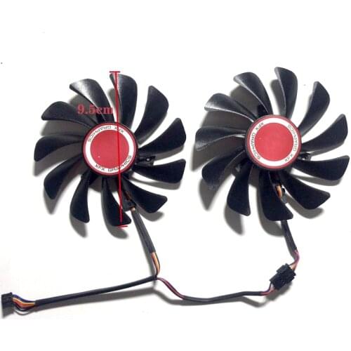 2 pçs/set FDC10U12S9-C CF1010U12S 95mm Alternativa RX590 Placa De Vídeo GPU fan Cooler Para RX 590/580 VGA Placa de Vídeo XFX
