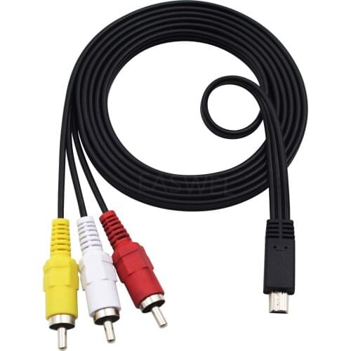 Mini USB To 3 RCA AV Audio Video Cable for Canon 510 HS 1000 HS 1100 HS