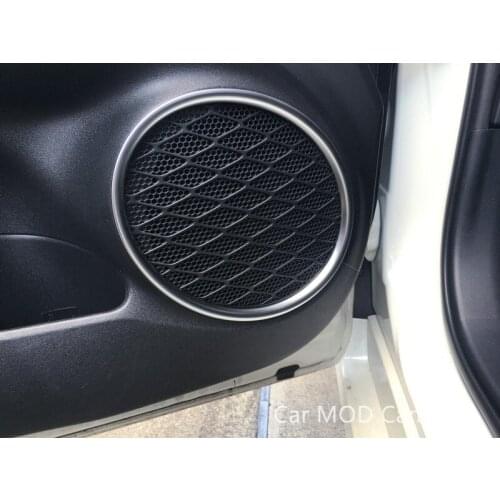For Toyota Prius Prime PHV 2017 2018 ABS Matte Interior Car Door Speaker Cover Decoration Trims 4pcs Car Styling Accessories