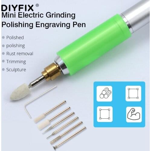DIYFIX Electric Rechargeable Grinder Polishing Pen For Mobile Phone Repairing Hand Tool Wind Grinder Engraving Machine Mini Tool