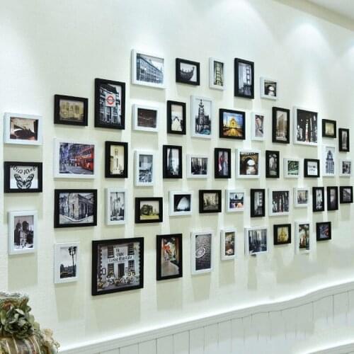 36/52pcs/lot Photo Frame European Modern Diy Picture Wedding Gift Home Decor Multi-colored Pastoral Style Wall Photo Frames Q
