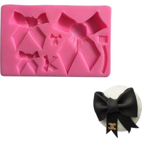 DIY Baking Tool 19-14 New Size Bow Cake Turn Sugar Mold Chocolate Silicone Mould 19-14