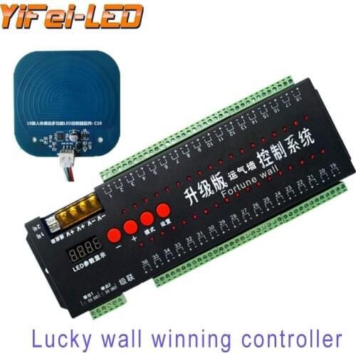 Interactive led net Red Gate piano induction random lucky wall winner drum beating touch induction horse racing controller
