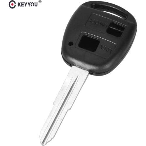 KEYYOU 10pcs/lot 2 Button Remote Key FOB Car Key Shell CASE For TOYOTA CAMRY RAV4 Corolla PRADO YARIS Dropship Replacement