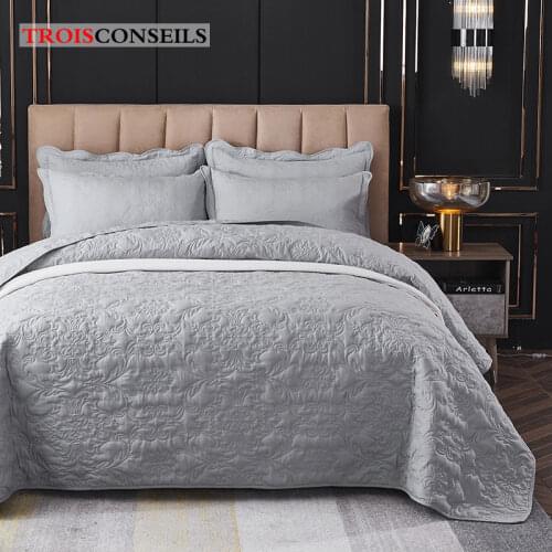 220x240cm Bedspread for Bed Blanket Quilts Set Cotton Washed Quilt/ Pillowcase Soft Warm Bedding Set King Double Bed 240x260cm