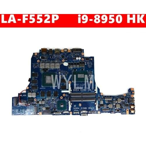 0JT6T7 DDR51 LA-F552P i9-8950 HK CPU N17E-G3-A1 Mainboard For DELL ALIENWARE 15 R4 Laptop Motherboard 100%Tested Working Well