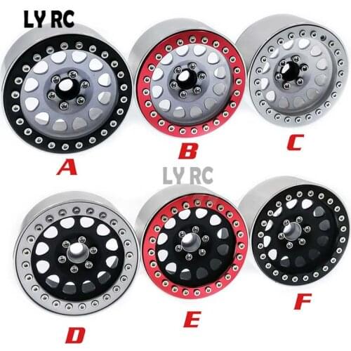 4PCS Metal 2.2 Beadlock Wheel Rim Hub for 1/10 RC Rock Crawler Axial SCX10 90046 RR10 Wraith TRAXXAS TRX4
