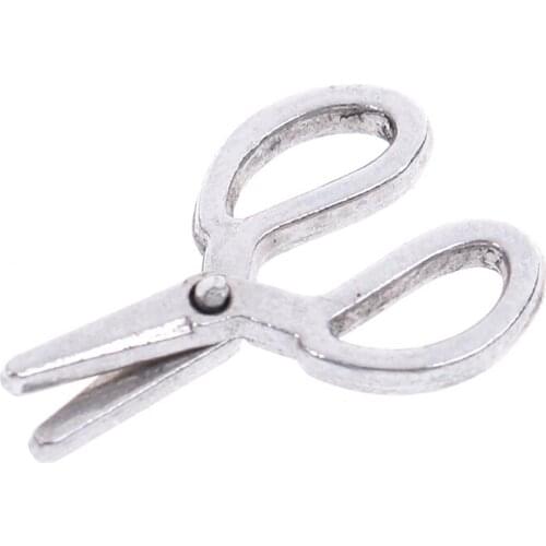 Mini Metal Black Scissors Simulation Furniture Shears Model Toys Dolls Accessories for Doll House Dollhouse Miniature