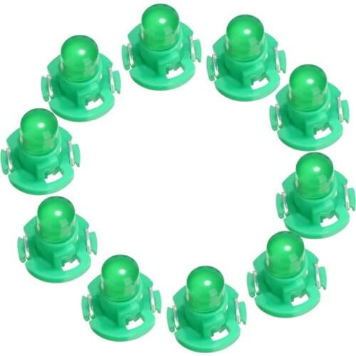 New Arrival 10pcs T4.2 Green LED Instrument Dash Map Climate Control Light Bulb 12V Car Signal Lamp