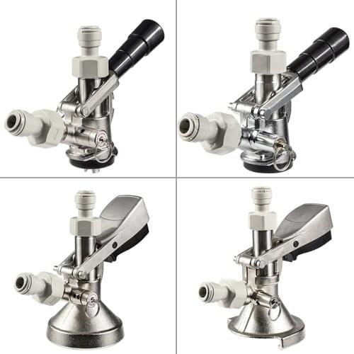 Brewing A D S G Keg Coupler Draft Beer Dispenser System with Push In Fitting For Beer Wine Beer Keg Tap Coupler