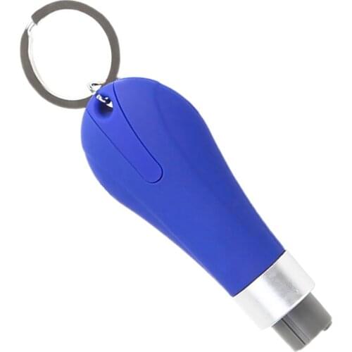 Portable Keychain Car Escape Tool, 2-in-1 Seatbelt Cutter and Window Breaker Emergency Mini Safety Hammer, Blue, Black