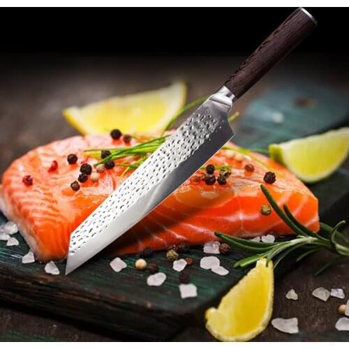 9inch Professional Japanese Kiritsuke Chef Knife Forged Meat Chopping Cleaver Fish Sashimi Kitchen Knife Stainless Steel