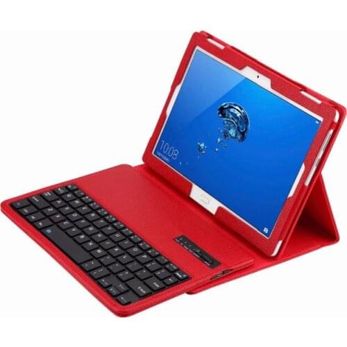 Russian/Hebrew/Spanish Detachable Wireless Bluetooth Keyboard Stand PU Leather Case For Huawei Honor WaterPlay HDN-W09 HDN-L09