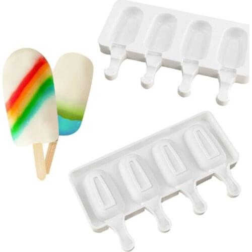 Silica gel ice cream mold hand made ice lattice model ice stick mold DIY Homemade Fruit Juice Dessert Ice Pop Dessert Molds