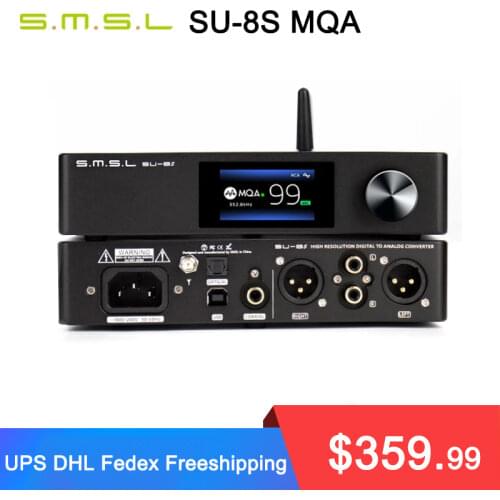 SMSL SU-8S MQA Decoder ES9068AS Bluetooth 5.0 SU8S DAC DSD512 PCM768kHz/32Bit with Remote Control