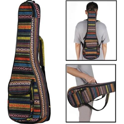 Special National Style 23" Ukelele Ukulele Uke Bag Backpack Case 6mm Cotton Padding Durable Colorful & Adjustable Shoulder Strap