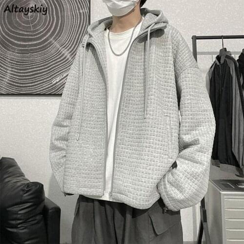 Couple Sweatshirt Women Zipper Solid Leisure Chic Harajuku Simple Streetwear Fashion Ulzzang Student All-match Outerwear Clothes