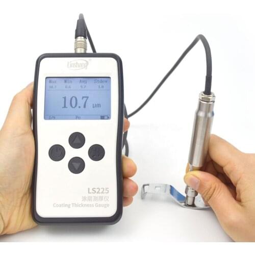 LS225 Plating Thickness Gauge with F500 Probe for Screws Bolts Coating Thickness of Electroplated Plating Clad Layer