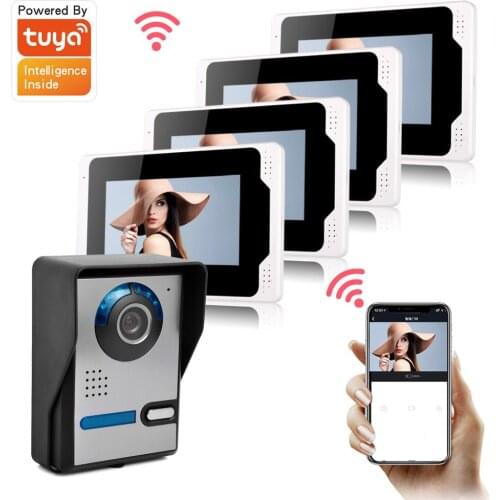 Tuya APP WIFI Smart Video Door Phone With 1.0MP Resolution HD Camera IP Doorphone Multi-languages OSD Menu Video Intercom System