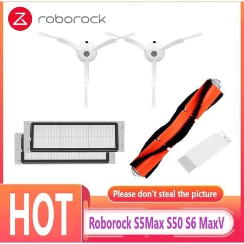 For Xiaomi 1s Mijia Mi 2 Roborock S50 S51 S5Max HEPA Filter Side Brush Main Brush Parts Vacuum Cleaner Accessories