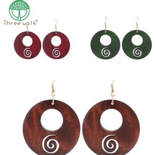 Top Quality Real Bamboo Water Drop Earrings For Women Hip-Hop Ladies Hoop Earrings Female Jewelry