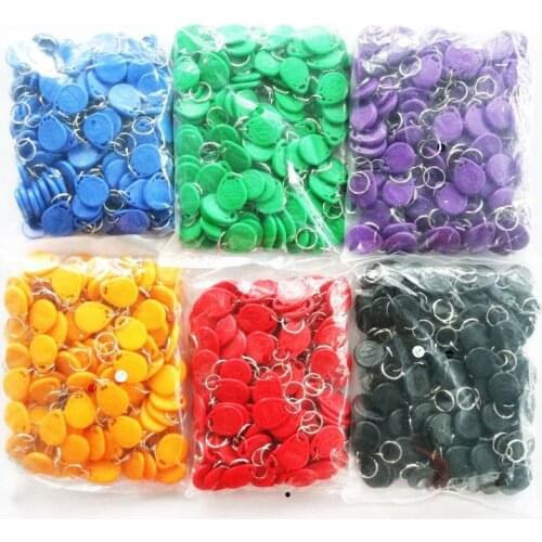 1000pcs/lot RFID Tag Proximity ID Token Tag Key Keyfobs Ring 125Khz RFID Card ID Token Tags for Access Control Time Attendance