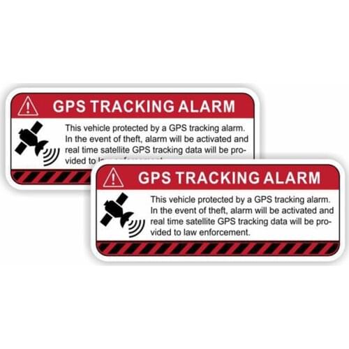 2PCS Warning Reflective Car Sticker GPS Tracking Alarm Accessories Sunscreen Vinyl Decal for Motorcycle