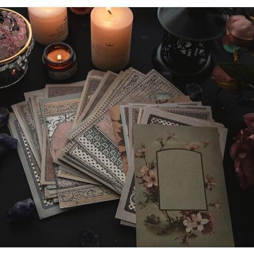 30Pcs/Lot European Picture Frame Material Paper Junk Journal Planner Scrapbooking Vintage Decorative DIY Craft Paper