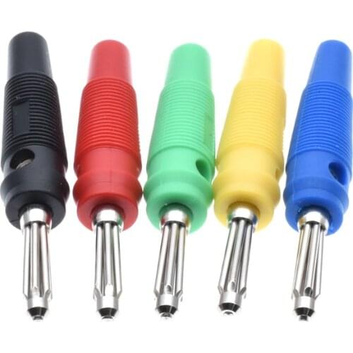 5pcs/lot 4mm Solderless Stackable Banana Plug jack Connector 20A Large Current High voltage