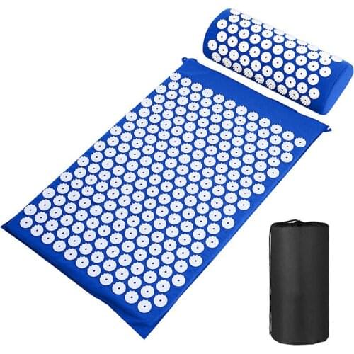 Acupuncture Point Acupuncture Pad Massage Cushion Pillow Set Neck Foot Yoga Exercise Sport Mat Back Relaxation Fitness Equipment