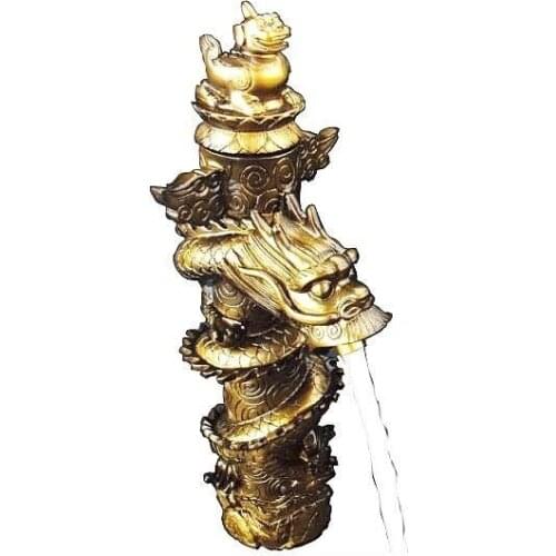 C antique basin faucet basin faucet copper hot and cold whole retro golden basin faucet hole on stage