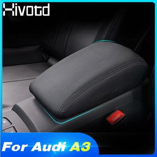 For Audi A3 8V car armrest box cover protection cover PU leather Center Console decoration Pads interior parts accessories