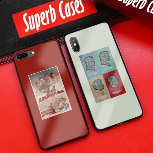Supernatural poster soft silicone tempered glass phone case shell cover for Apple iPhone 6 6s 7 8 Plus X XR XS 11 Pro MAX