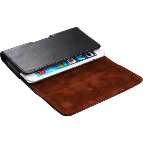 For Realme X50 Pro Player (2020) genuine leather belt case Horizontal Clip-Black