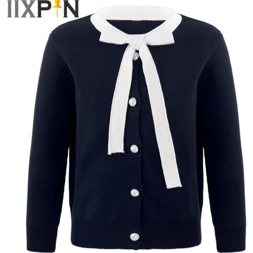 Kids Girls Elegant Cardigan Knit Sweater Long Sleeve Shurg Bolero Childrens Tops Coat For kids Wedding Party Communion Jacket