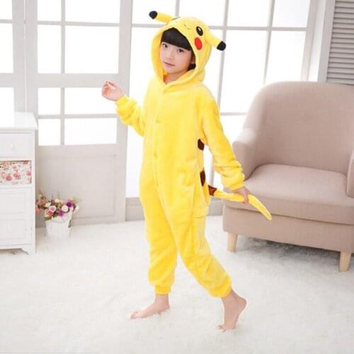 Cartoon Animal Raichu Onesies for Children Onesie Pajamas Jumpsuit Hoodies Sleepwear For Kids