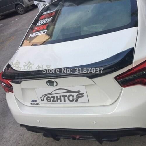 For Toyota GT86 Subaru BRZ Spoiler 2012-2015 Carbon Fiber Rear Roof Spoiler Wing Trunk Lip Boot Cover Car Styling